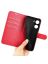 Wallet Чехол книжка с магнитом эко кожаный с карманом для карты на Vivo Y16 красный