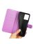 Wallet Чехол книжка с магнитом эко кожаный с карманом для карты на Vivo Y35 фиолетовый