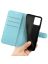 Wallet Чехол книжка с магнитом эко кожаный с карманом для карты на Vivo Y35 голубой