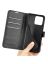 Wallet Чехол книжка с магнитом эко кожаный с карманом для карты на Wiko T50 черный
