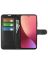 Wallet Чехол книжка с магнитом эко кожаный с карманом для карты на Xiaomi 12 Lite черный