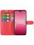 Wallet Чехол книжка с магнитом эко кожаный с карманом для карты на Xiaomi 13 Lite красный