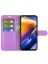 Wallet Чехол книжка с магнитом эко кожаный с карманом для карты на Xiaomi Poco F4 GT фиолетовый