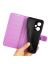 Wallet Чехол книжка с магнитом эко кожаный с карманом для карты на Xiaomi Poco F5 фиолетовый
