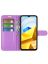 Wallet Чехол книжка с магнитом эко кожаный с карманом для карты на Xiaomi Poco M5 фиолетовый