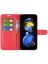 Wallet Чехол книжка с магнитом эко кожаный с карманом для карты на Xiaomi Poco X4 GT красный
