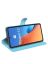 Wallet Чехол книжка с магнитом эко кожаный с карманом для карты на Xiaomi Redmi 12 голубой