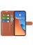 Wallet Чехол книжка с магнитом эко кожаный с карманом для карты на Xiaomi Redmi 12 коричневый