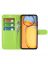 Wallet Чехол книжка с магнитом эко кожаный с карманом для карты на Xiaomi Redmi 13C зеленый