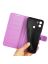 Wallet Чехол книжка с магнитом эко кожаный с карманом для карты на Xiaomi Redmi A1+ / A1 Plus фиолетовый