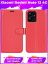 Wallet Чехол книжка с магнитом эко кожаный с карманом для карты на Xiaomi Redmi Note 12 красный