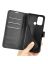 Wallet Чехол книжка с магнитом эко кожаный с карманом для карты на ZTE Blade A52 черный