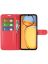 Wallet Чехол книжка с магнитом эко кожаный с карманом для карты на Redmi 13C / Poco C65 красный