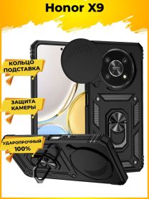 Wind Противоударный чехол с защитой камеры на Huawei Honor X9 Черный